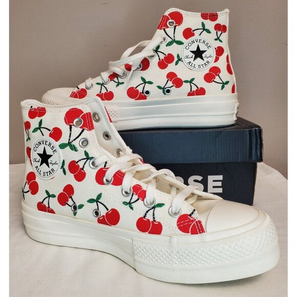 Converse Women's Cherry Print Sneakers - Picture 2 of 14